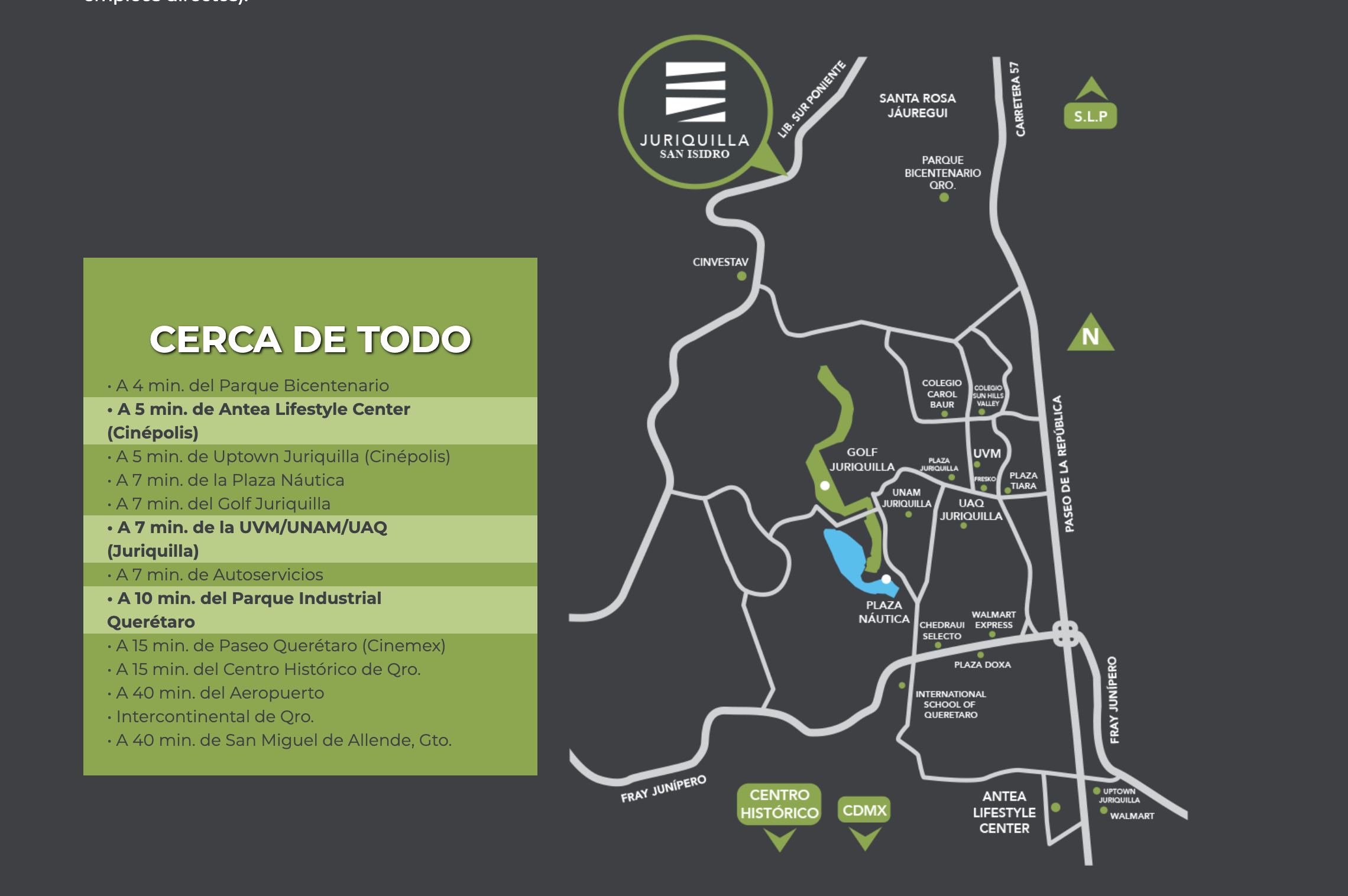 Mapa del macrolote en Juriquilla San Isidro